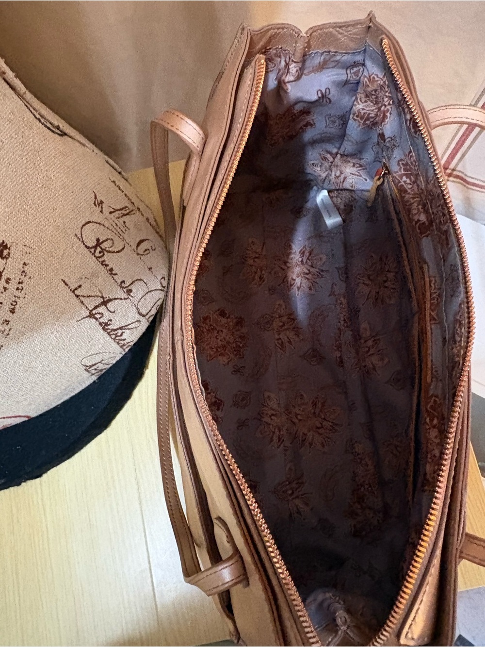 HOBO Metallic Rose Gold Shoulder Tote - Picture 4 of 16